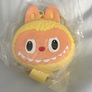Yellow and Orange Labubu Monster Coin Purse keychain